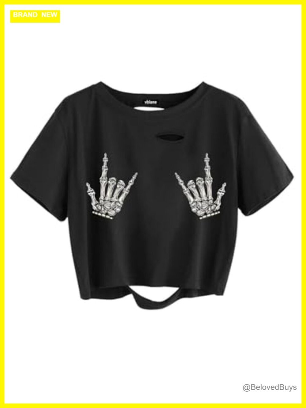 Oversized Crop Top Distressed Graphic Tee Short Sleeve Boxy Fit Women